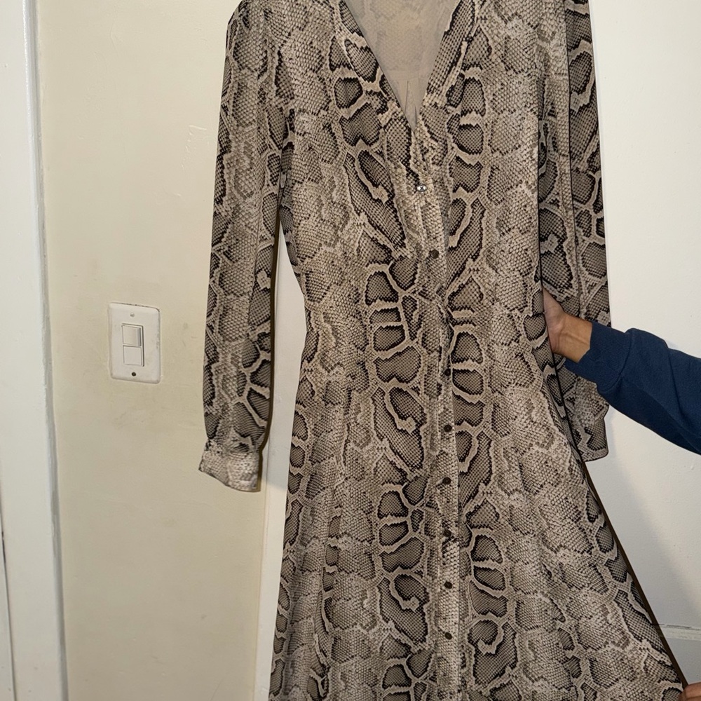 Michael Kors Snake Print Dress - Brown and Tan